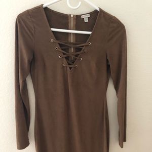 Guess long sleeve bodycon dress